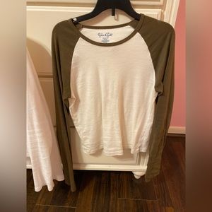 Brandy Melville beige and brown long sleeve
